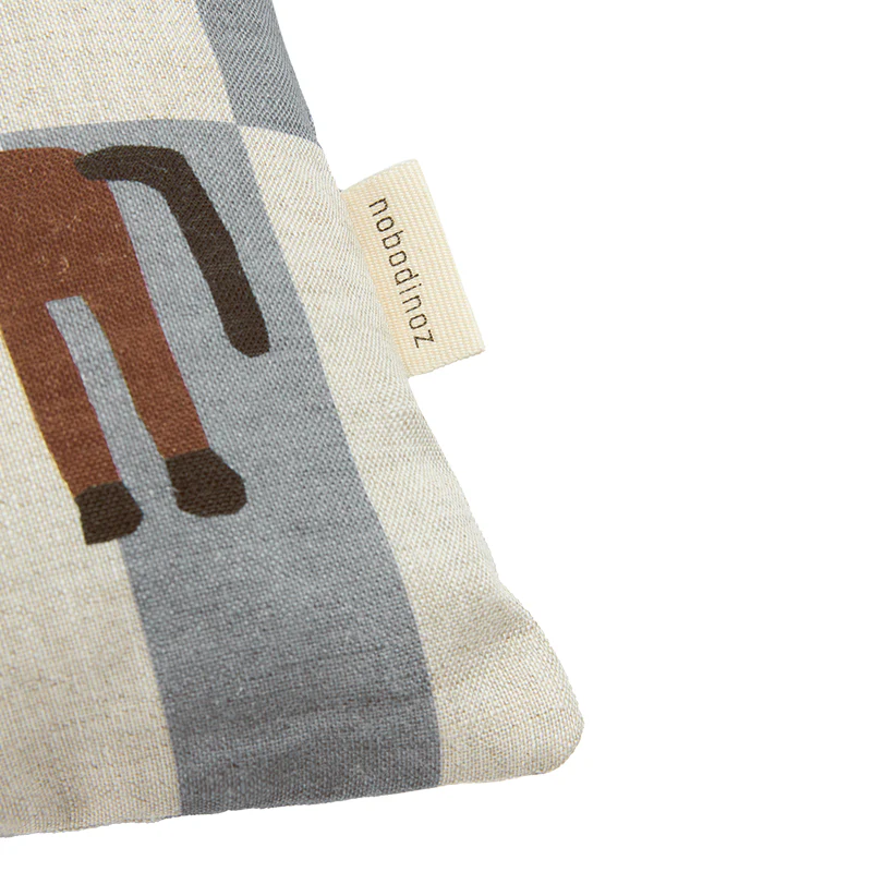 Nobodinoz Kissen aus Leinen 'Vibes' Blue Tile Horse - Image 3
