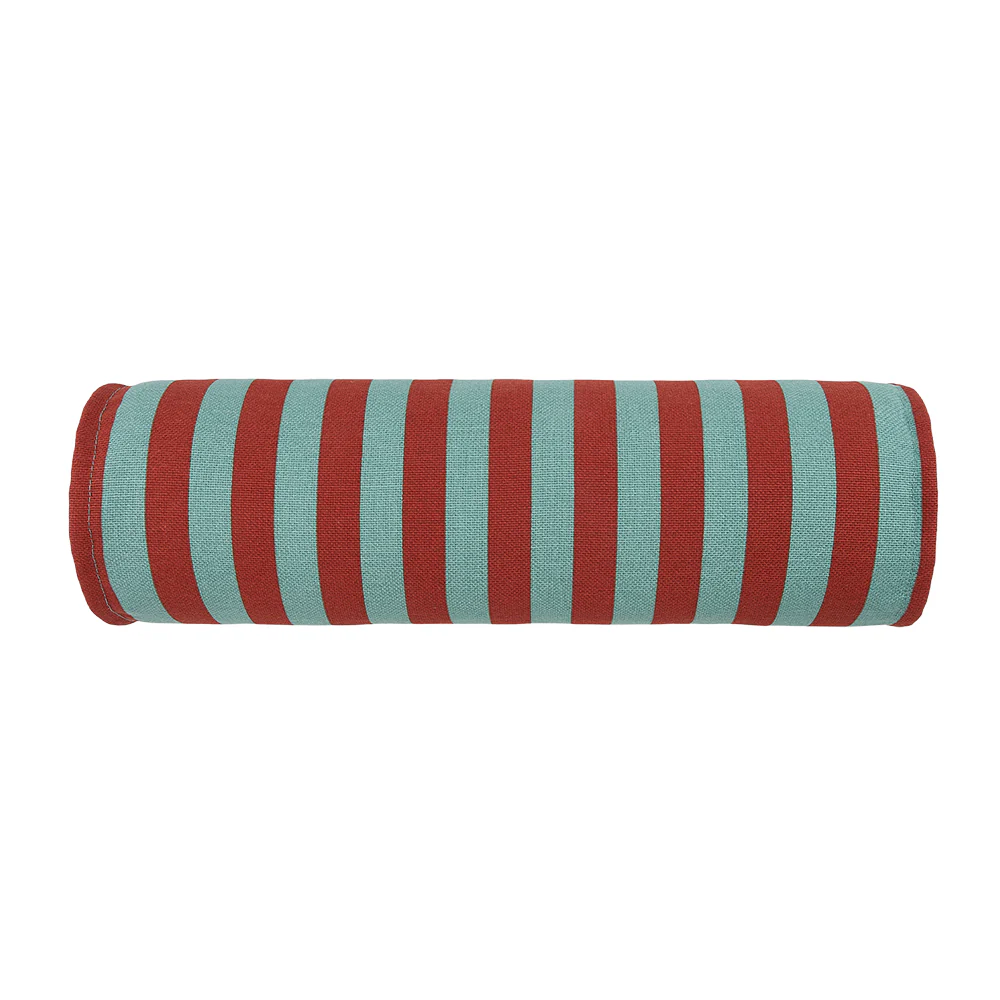 Nobodinoz Kissen 'Vibes' Red Teal Green Stripes - Image 2