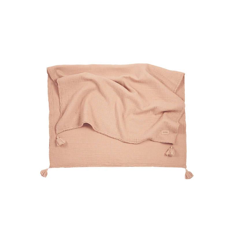 Nobodinoz Mulltuch Decke 'Wabi Sabi' Powder Pink - Image 3