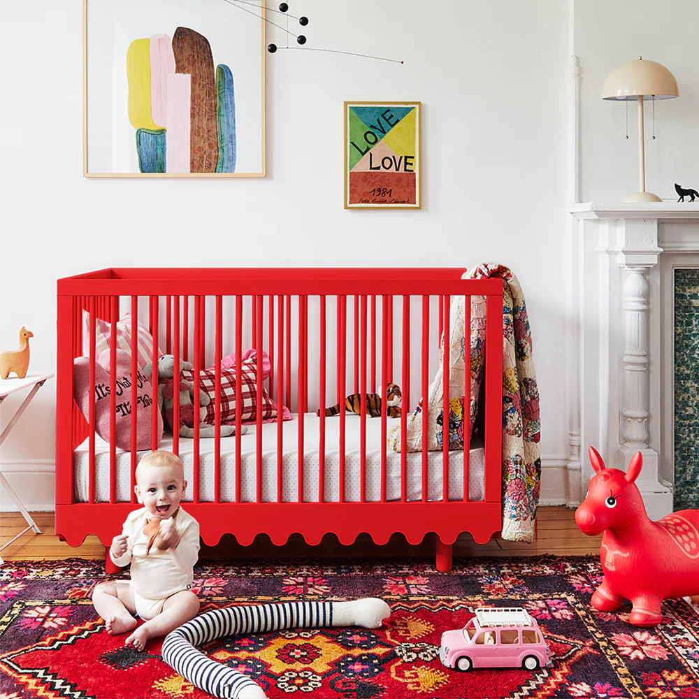 Oeuf NYC  Babybett 'Moss' Birke Red  70 x 140 cm - Image 2