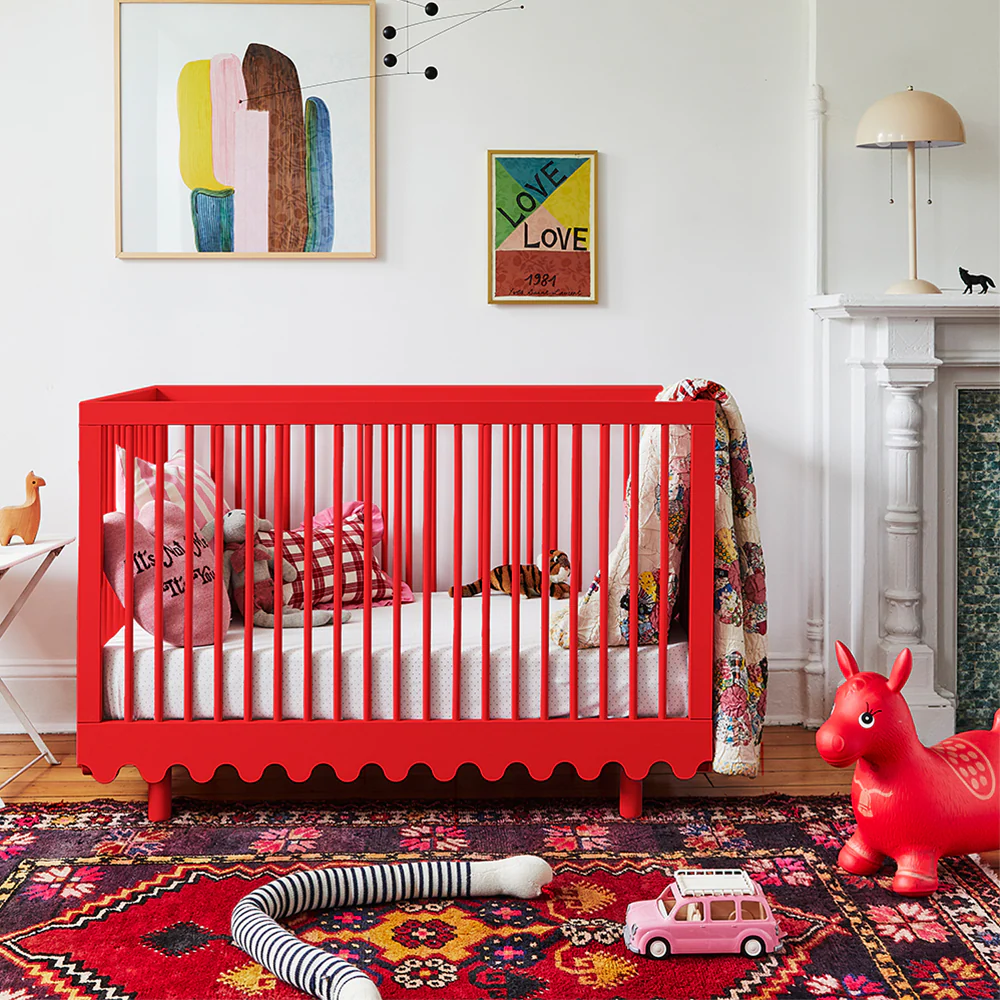 Oeuf NYC  Babybett 'Moss' Birke Red  70 x 140 cm - Image 4