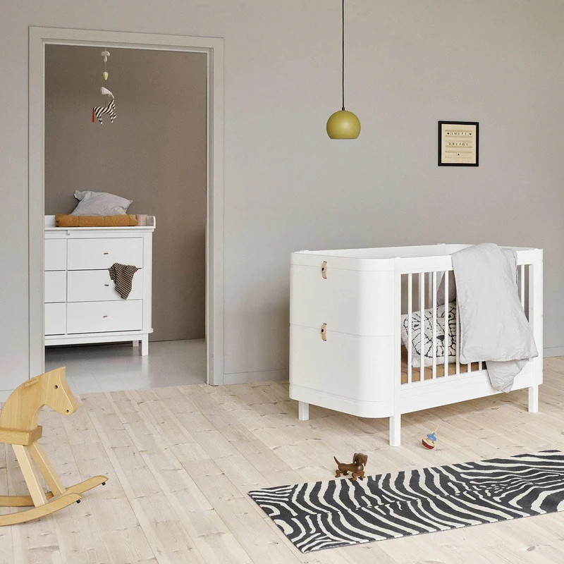 Oliver Furniture  Wood Mini+ Babybett inkl. Umbauset Juniorbett  Weiss - Image 4