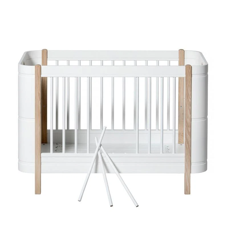 Oliver Furniture  Wood Mini+ Babybett inkl. Umbauset Juniorbett  Weiss/Eiche - Image 10
