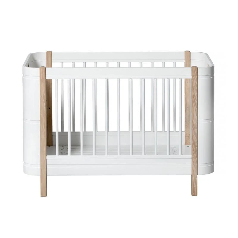 Oliver Furniture  Wood Mini+ Babybett inkl. Umbauset Juniorbett  Weiss/Eiche - Image 4