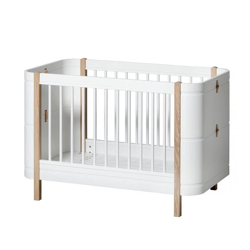 Oliver Furniture  Wood Mini+ Babybett inkl. Umbauset Juniorbett  Weiss/Eiche - Image 6