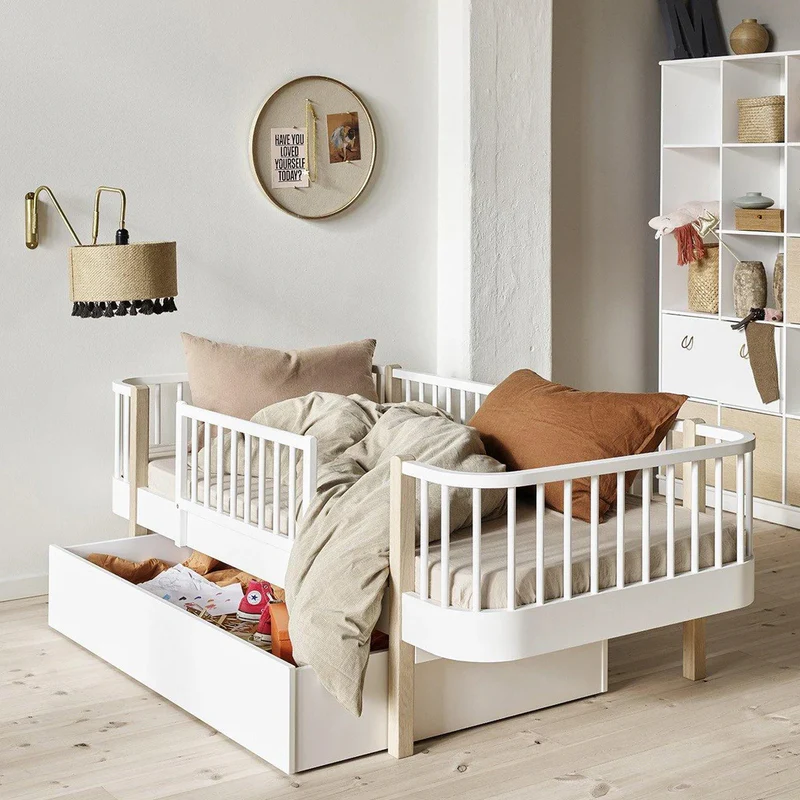 Oliver Furniture  Original Bettsofa Wood 90 x 200 cm  Weiss/Eiche - Image 4