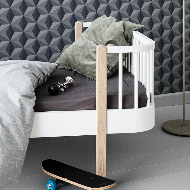 Oliver Furniture  Original Einzelbett Wood 90 x 200 cm  Weiss/Eiche - Image 3