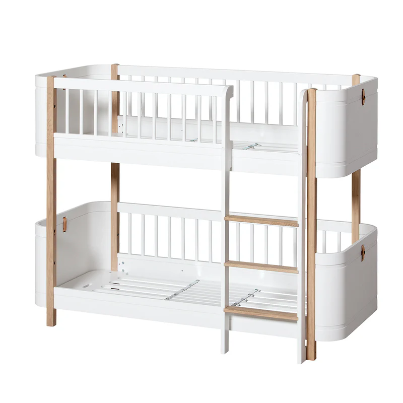 Oliver Furniture  Wood Mini+ Halbhohes Etagenbett  Weiss/Eiche - Image 4
