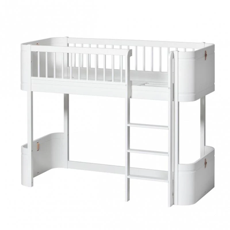 Oliver Furniture  Wood Mini+ Halbhohes Hochbett  Weiss - Image 3