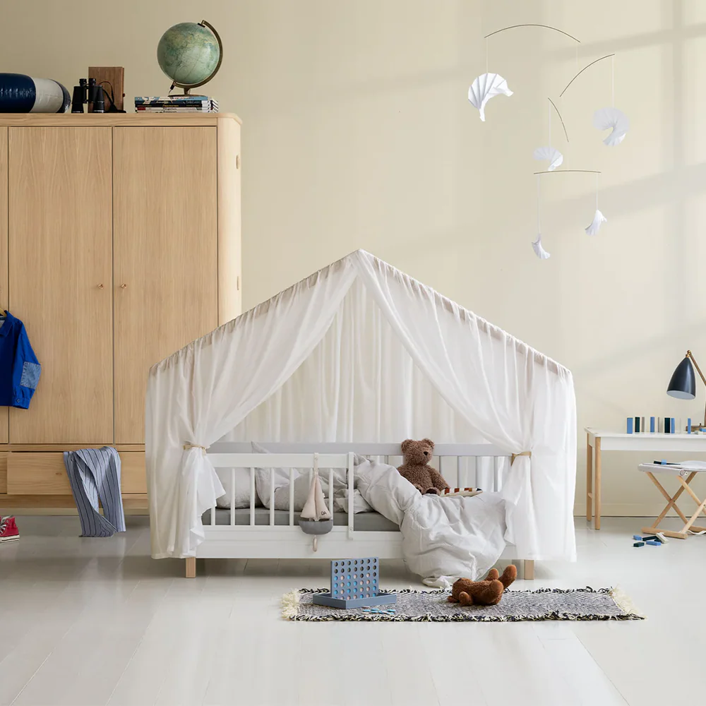 Oliver Furniture  Wood Mini+ Hausbett Weiss/Eiche - Image 2