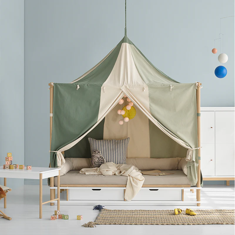 Oliver Furniture Himmelbett 'Camp' 90 x 180 cm  Weiss/Eiche - Image 5