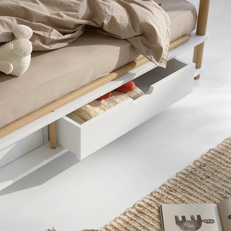 Oliver Furniture Himmelbett 'Camp' 90 x 180 cm  Weiss/Eiche - Image 7