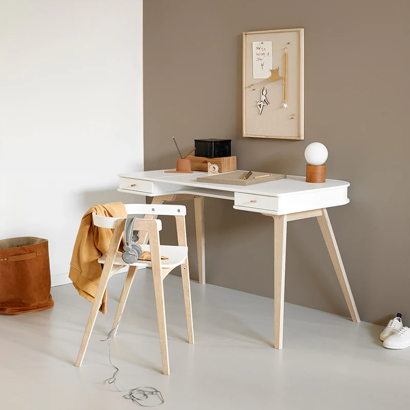 Oliver Furniture  Kinder Schreibtisch Wood 72,6 cm & Armlehnstuhl  Weiss/Eiche - Image 5