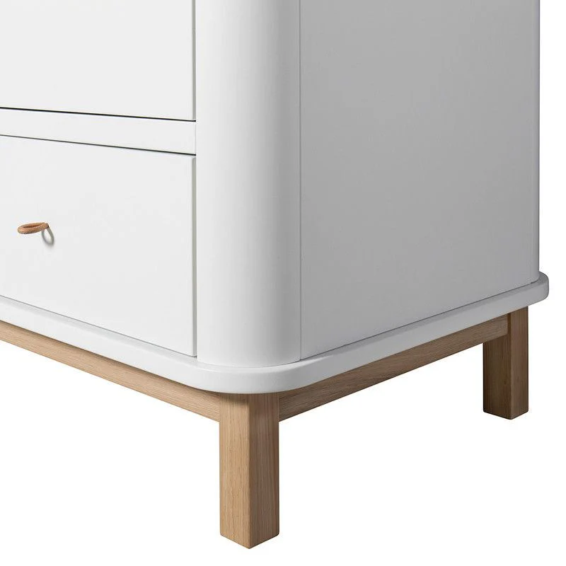 Oliver Furniture  Wood Kleiderschrank 2-türig  Weiss/Eiche - Image 8