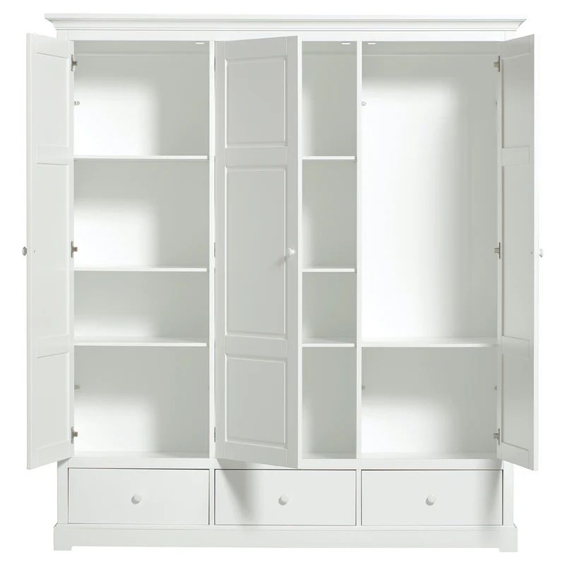 Oliver Furniture  Seaside Kleiderschrank 3-türig  Weiss - Image 3