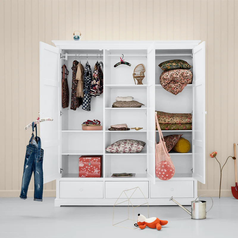 Oliver Furniture  Seaside Kleiderschrank 3-türig  Weiss - Image 5