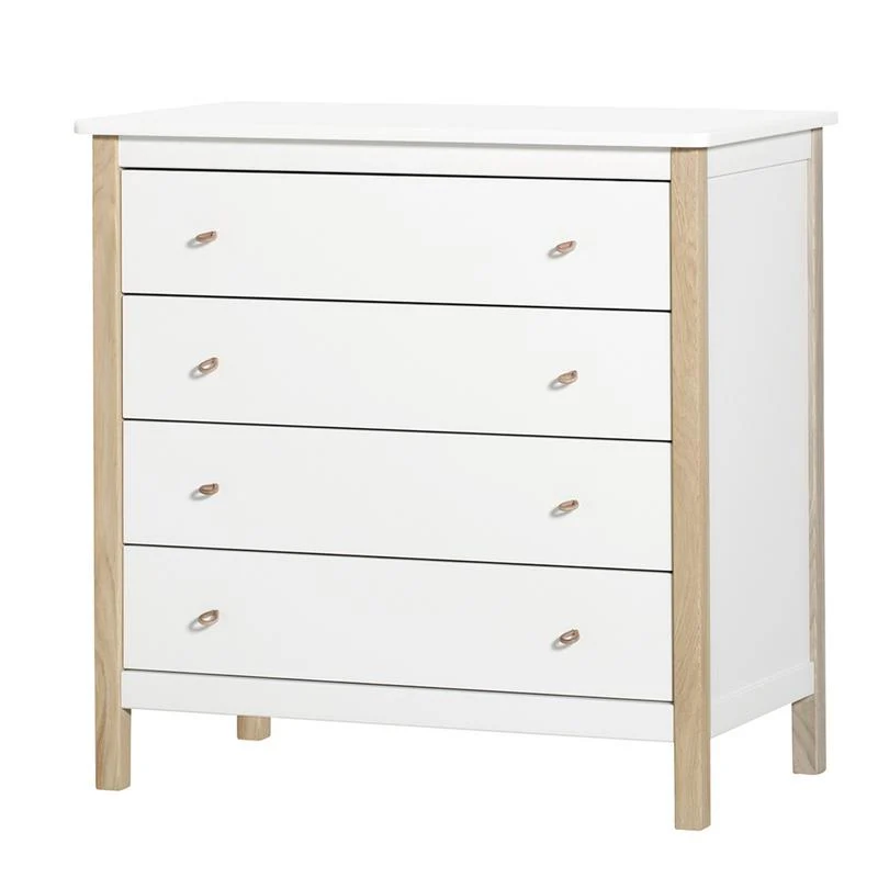 Oliver Furniture  Wood Kommode mit 4 Schubladen  Weiss/Eiche - Image 3