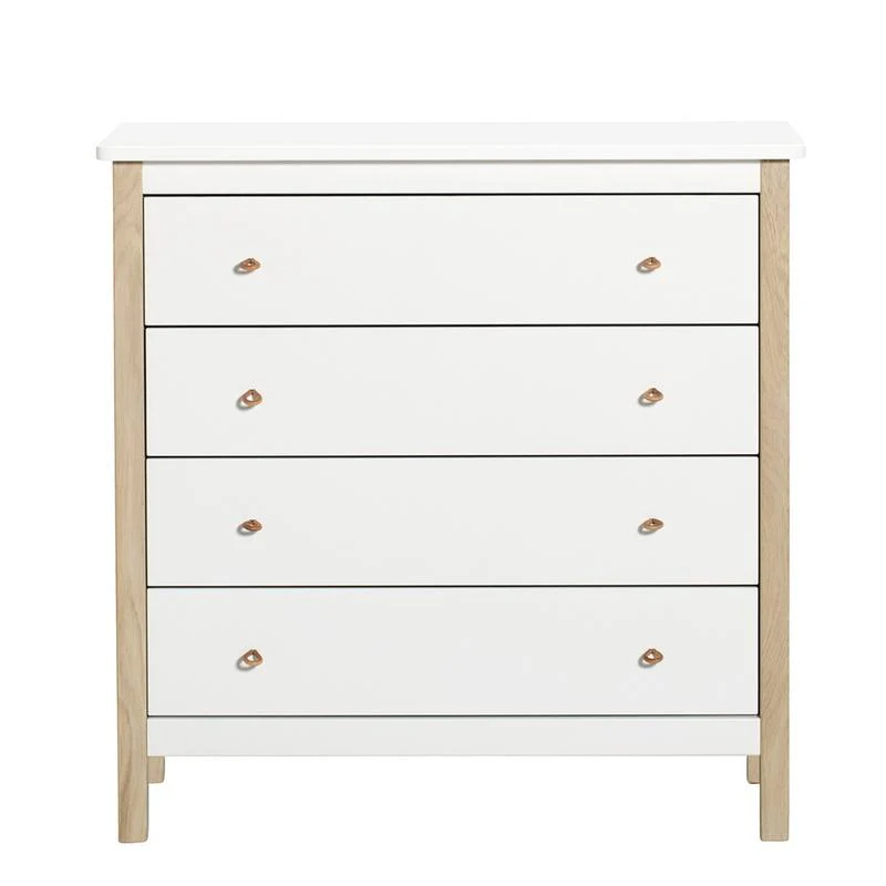 Oliver Furniture  Wood Kommode mit 4 Schubladen  Weiss/Eiche - Image 4
