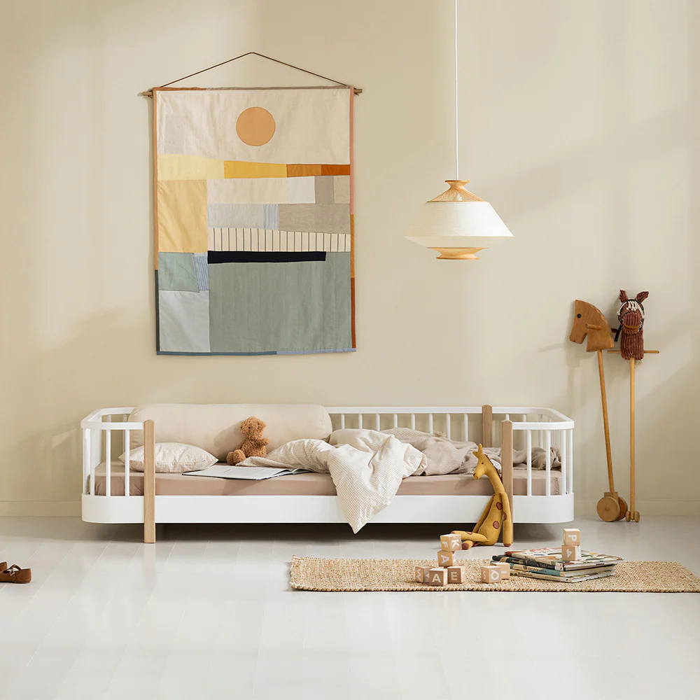 Oliver Furniture  Original Bodenbett Wood 90 x 200 cm  Weiss/Eiche - Image 2