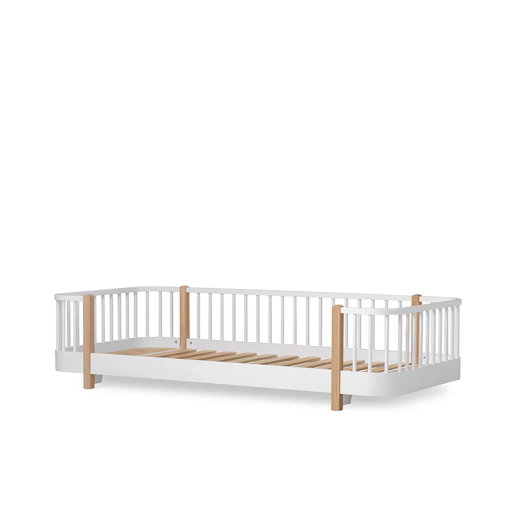 Oliver Furniture  Original Bodenbett Wood 90 x 200 cm  Weiss/Eiche - Image 3