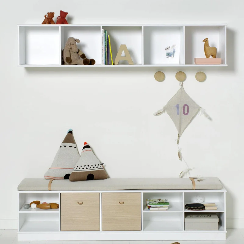 Oliver Furniture  Wood Wandregal 5x1 Fächer  Weiss - Image 2