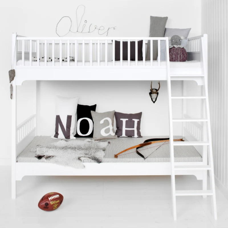 Oliver Furniture  Umbauset Seaside  Einzelbett zum Etagenbett mit schräger Leiter  Weiss - Image 2