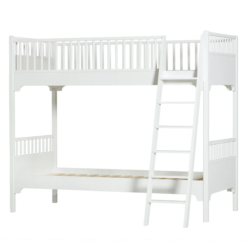 Oliver Furniture  Umbauset Seaside  Halbhohes Hochbett zum Etagenbett mit schräger Leiter  Weiss - Image 2