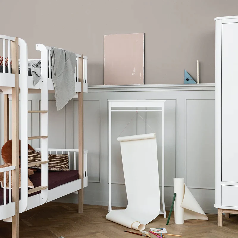 Oliver Furniture  Umbauset Wood Halbhohes Etagenbett zum Etagenbett  Weiss/Eiche - Image 5