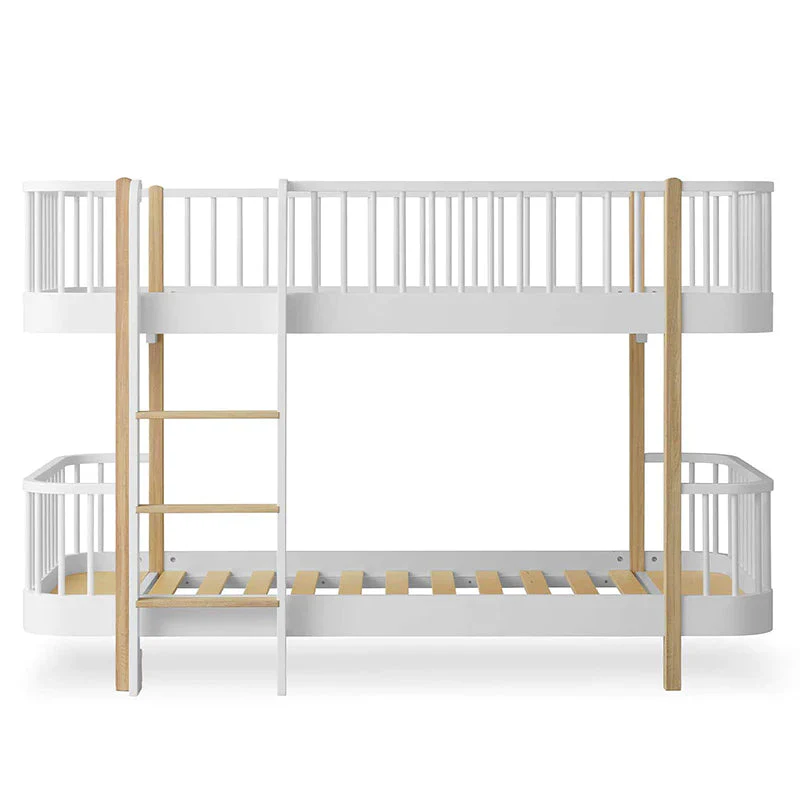 Oliver Furniture  Umbauset Wood Halbhohes Hochbett H 128 cm zum Halbhohen Etagenbett  Weiss/Eiche - Image 3