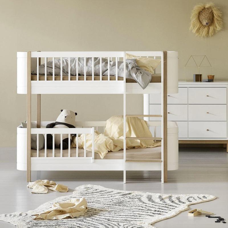 Oliver Furniture  Umbauset Wood  Mini+ 2 Juniorbetten zum halbhohen Etagenbett  Weiss/Eiche - Image 6