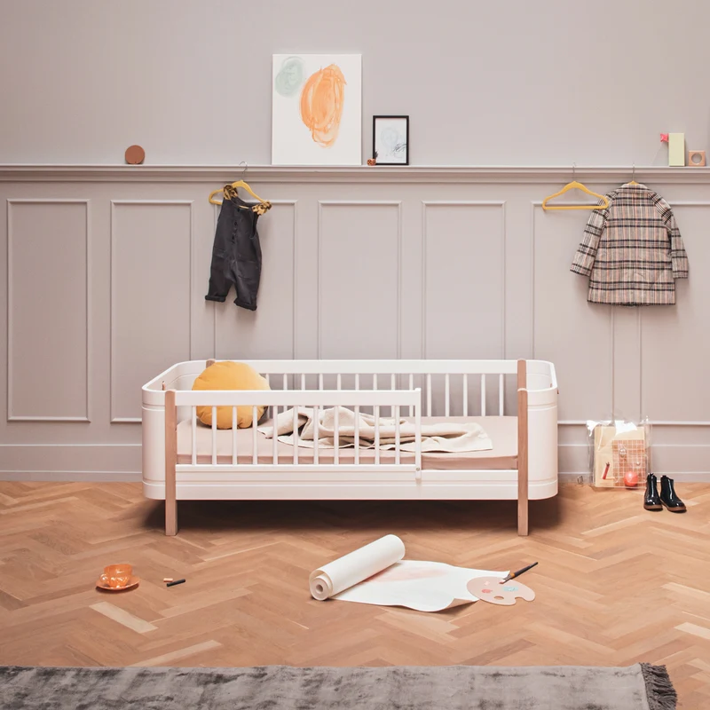 Oliver Furniture  Umbauset Wood Mini+ Basic und Geschwisterset zu 2 Juniorbetten  Weiss/Eiche - Image 5