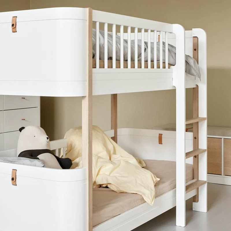 Oliver Furniture  Umbauset Wood Mini+ Basic und Geschwisterset zum halbhohen Etagenbett  Weiss/Eiche - Image 5
