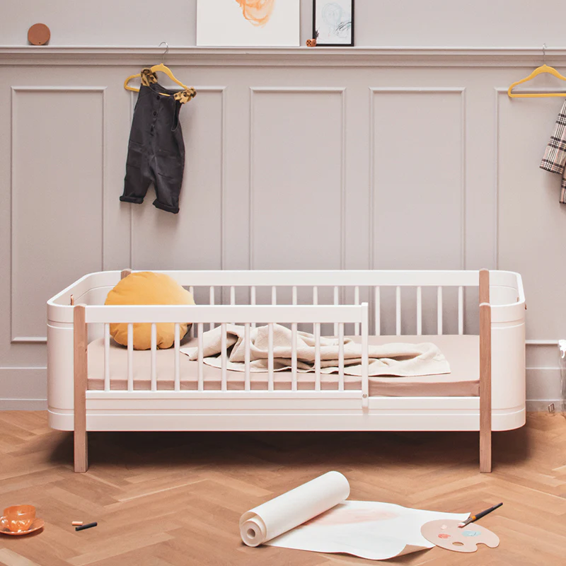 Oliver Furniture  Umbauset Wood Mini+ halbhohes Hochbett zum Juniorbett  Weiss/Eiche - Image 4