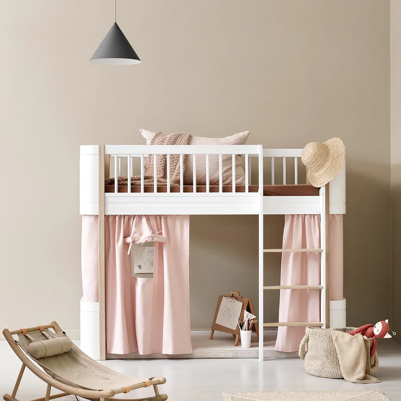 Oliver Furniture  Umbauset Wood Mini+ Basic zum halbhohen Hochbett  Weiss/Eiche - Image 2
