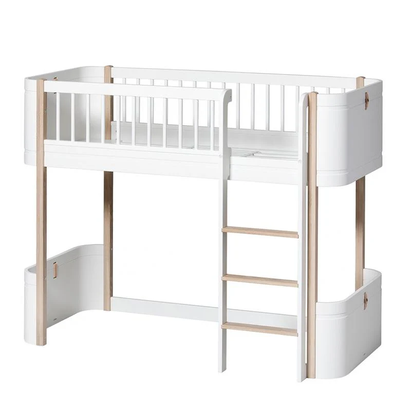 Oliver Furniture  Umbauset Wood Mini+ Basic zum halbhohen Hochbett  Weiss/Eiche - Image 4