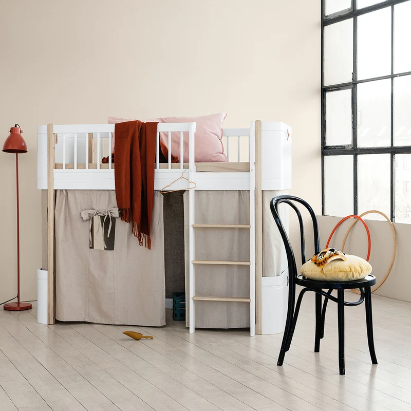 Oliver Furniture  Umbauset Wood Mini+ Basic zum halbhohen Hochbett  Weiss/Eiche - Image 5