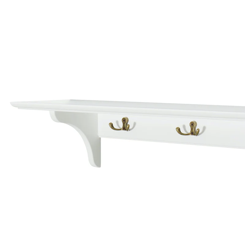 Oliver Furniture  Seaside Wandregal/Garderobe mit 3 Haken  Weiss - Image 4