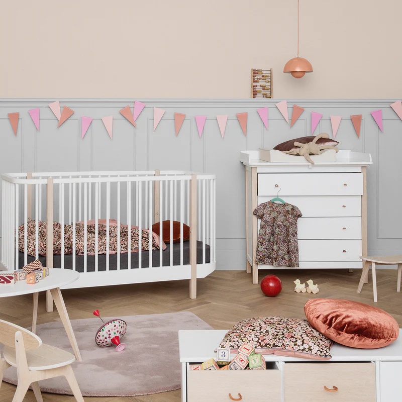 Oliver Furniture  Wickelplatte für Wood Kommode mit 4 Schubladen  Weiss - Image 4