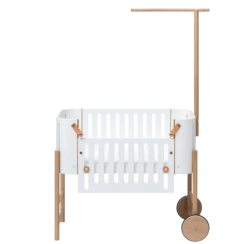 Oliver Furniture  Wood Beistellbett/Stubenwagen inkl. Umbauset zur Bank  Weiss/Eiche - Image 10