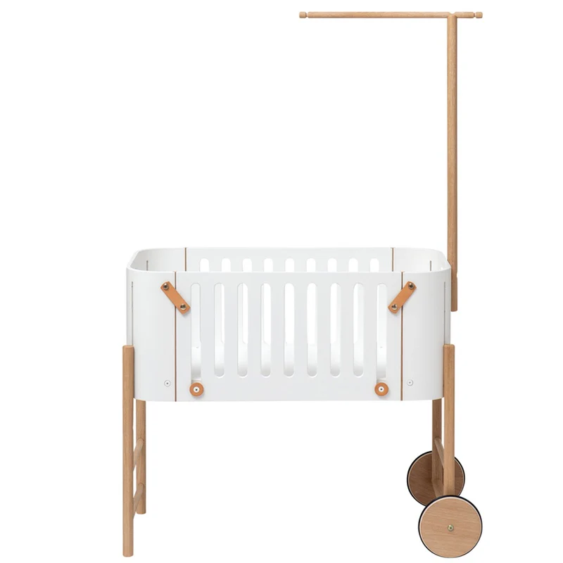 Oliver Furniture  Wood Beistellbett/Stubenwagen inkl. Umbauset zur Bank  Weiss/Eiche - Image 7