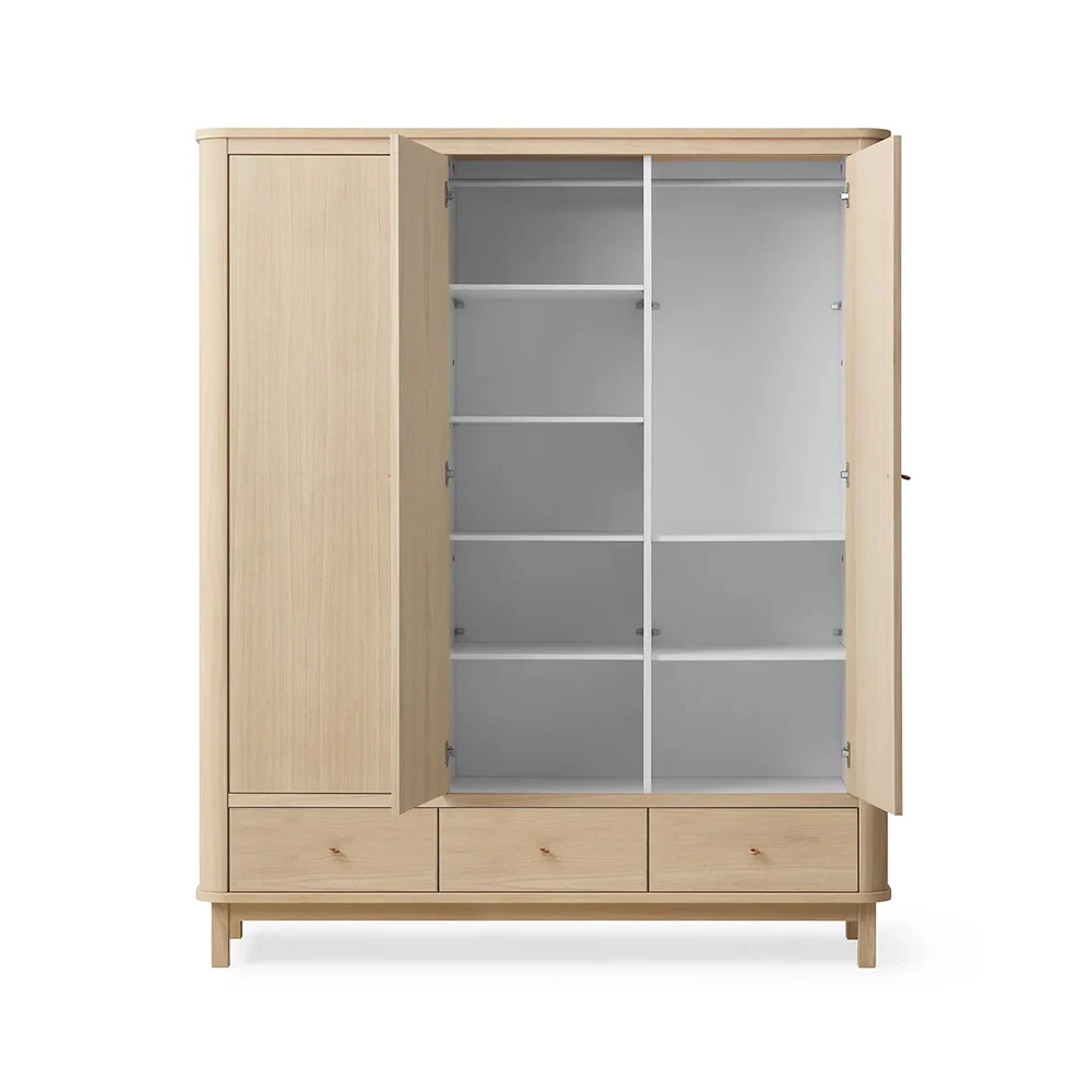 Oliver Furniture  Wood Kleiderschrank 3-türig Eiche - Image 3