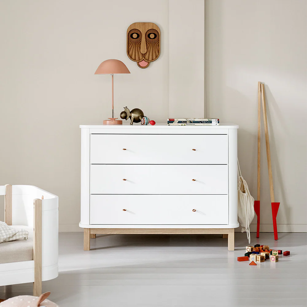 Oliver Furniture  Wood Kommode mit 3 Schubladen Weiss/Eiche - Image 2