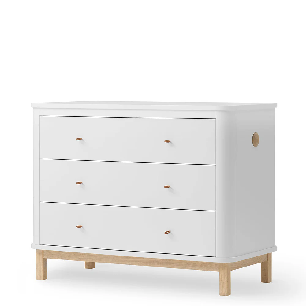 Oliver Furniture  Wood Kommode mit 3 Schubladen Weiss/Eiche - Image 3