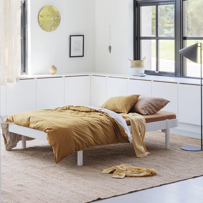 Oliver Furniture  Wood Lounger Bett 120 x 200 cm  Weiss - Image 2
