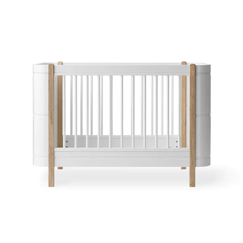 Oliver Furniture  Wood Mini+ Babybett exkl. Umbauset Juniorbett  Weiss/Eiche - Image 4