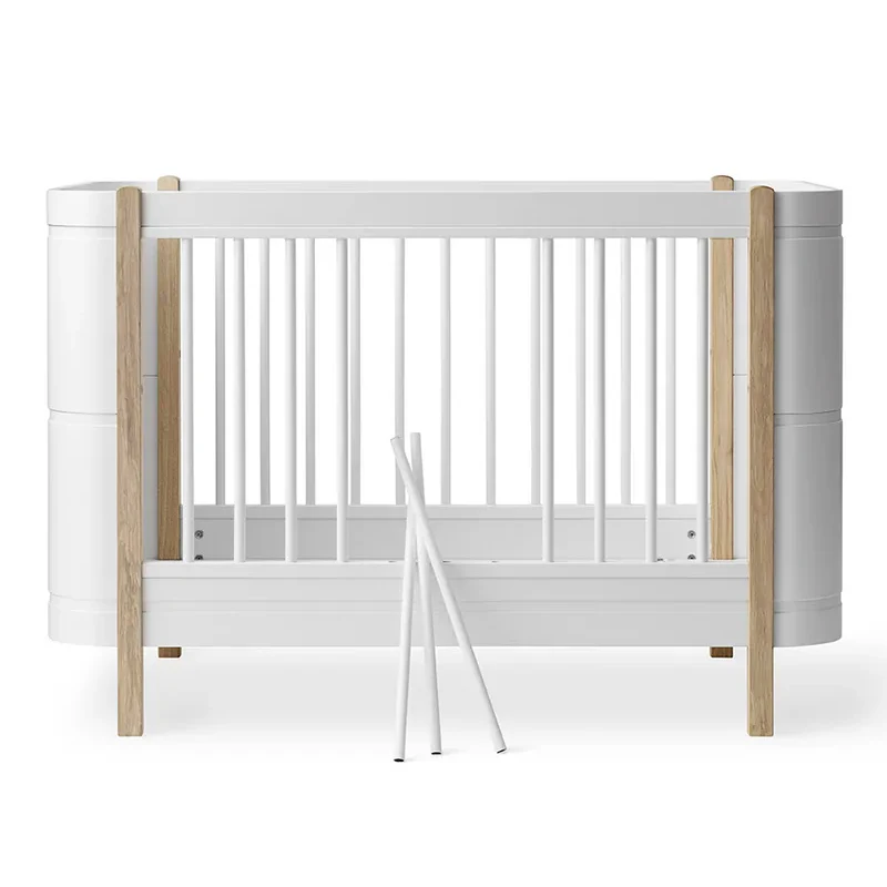 Oliver Furniture  Wood Mini+ Babybett exkl. Umbauset Juniorbett  Weiss/Eiche - Image 5