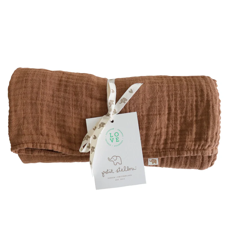 Petit Stellou  Mulltuch Nooshi Blanket  Hazel - Image 3