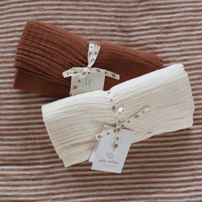 Petit Stellou  Mulltuch Nooshi Blanket  Hazel - Image 7