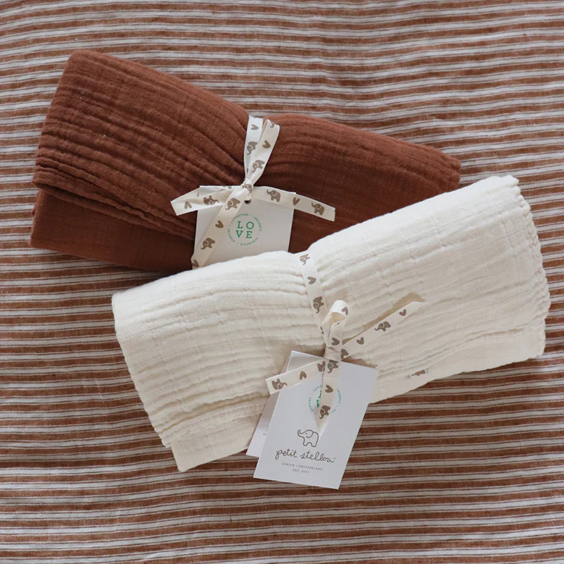 Petit Stellou  Mulltuch Nooshi Blanket  Milk - Image 6