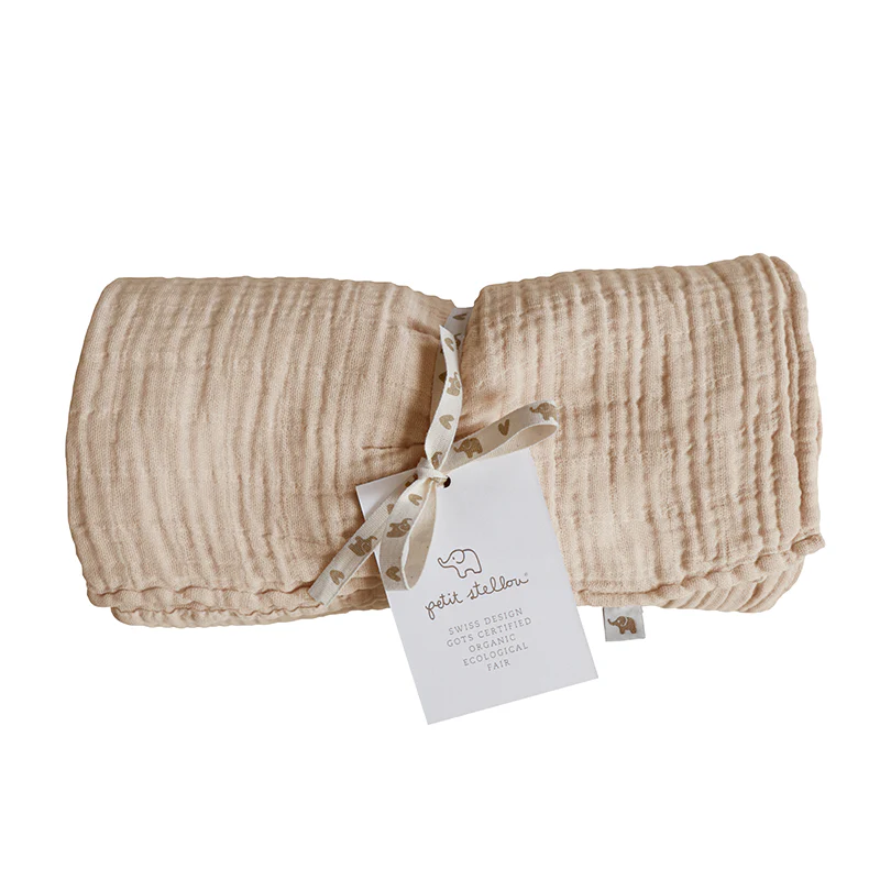 Petit Stellou  Mulltuch Nooshi Blanket  Sand - Image 3